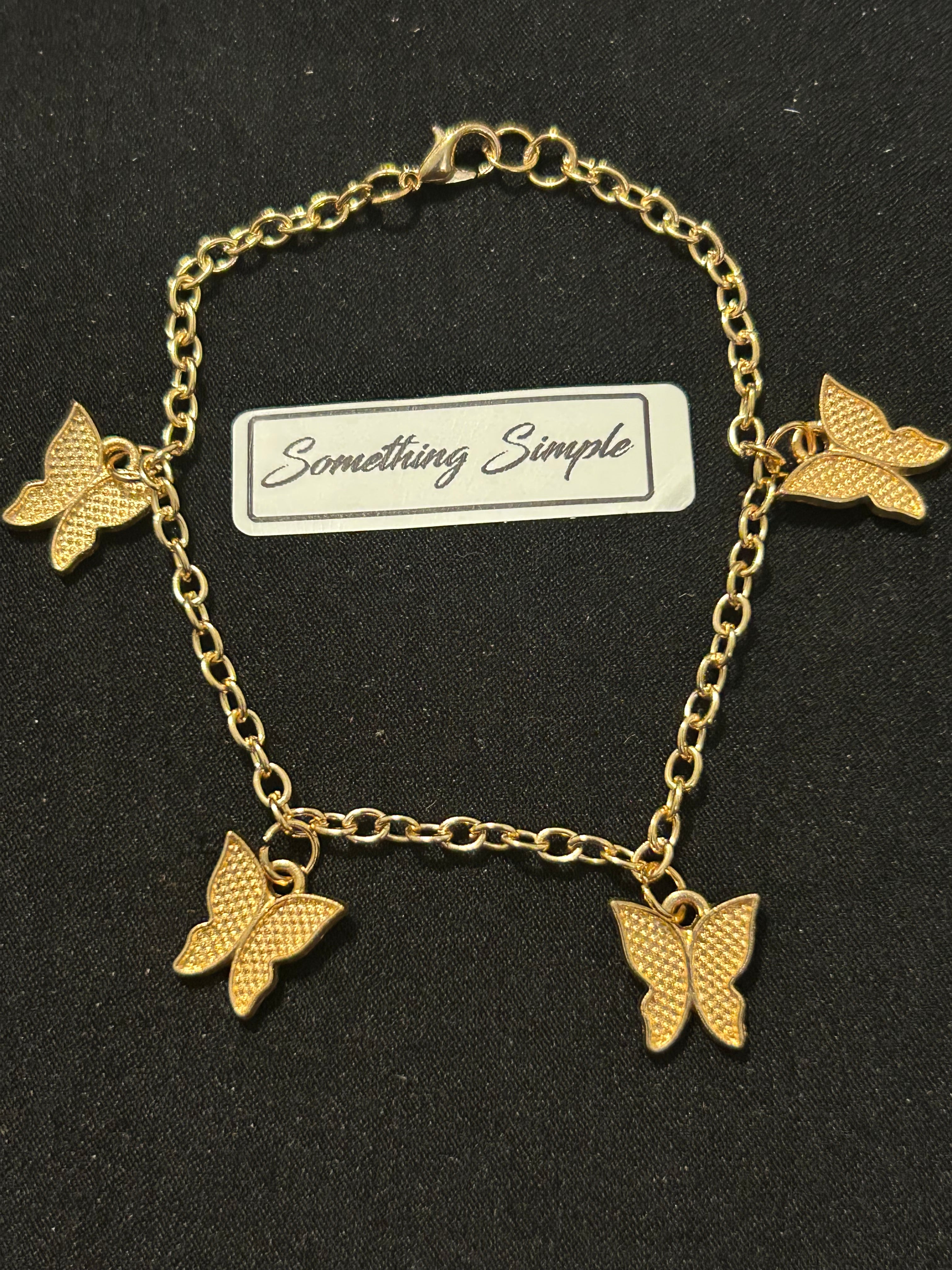 Golden Butterfly Charm Bracelet