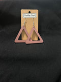 Reddish-Brown Triangle Earrings