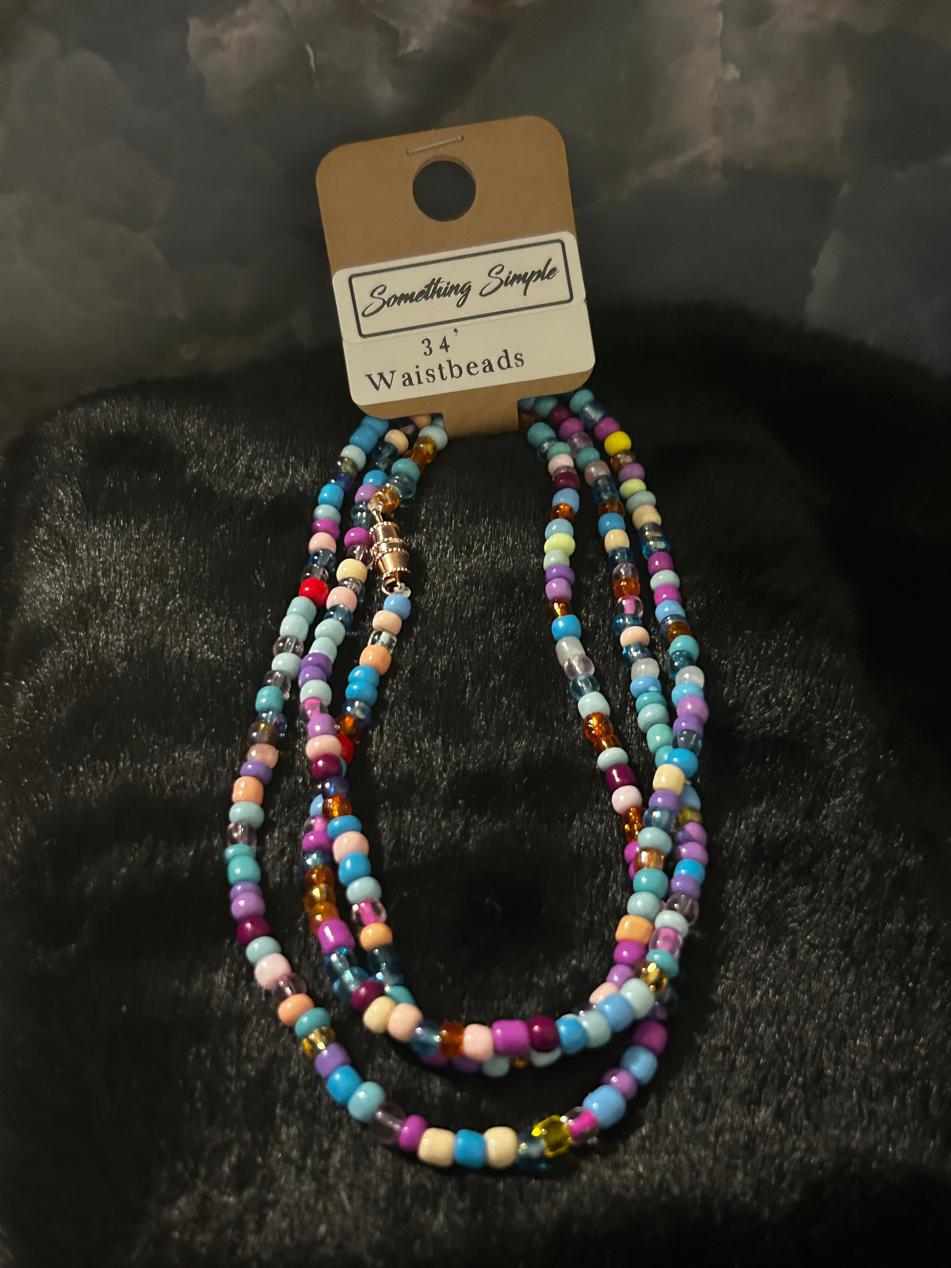 Faithful Bloom – 34” Waist Beads (Single Strand)