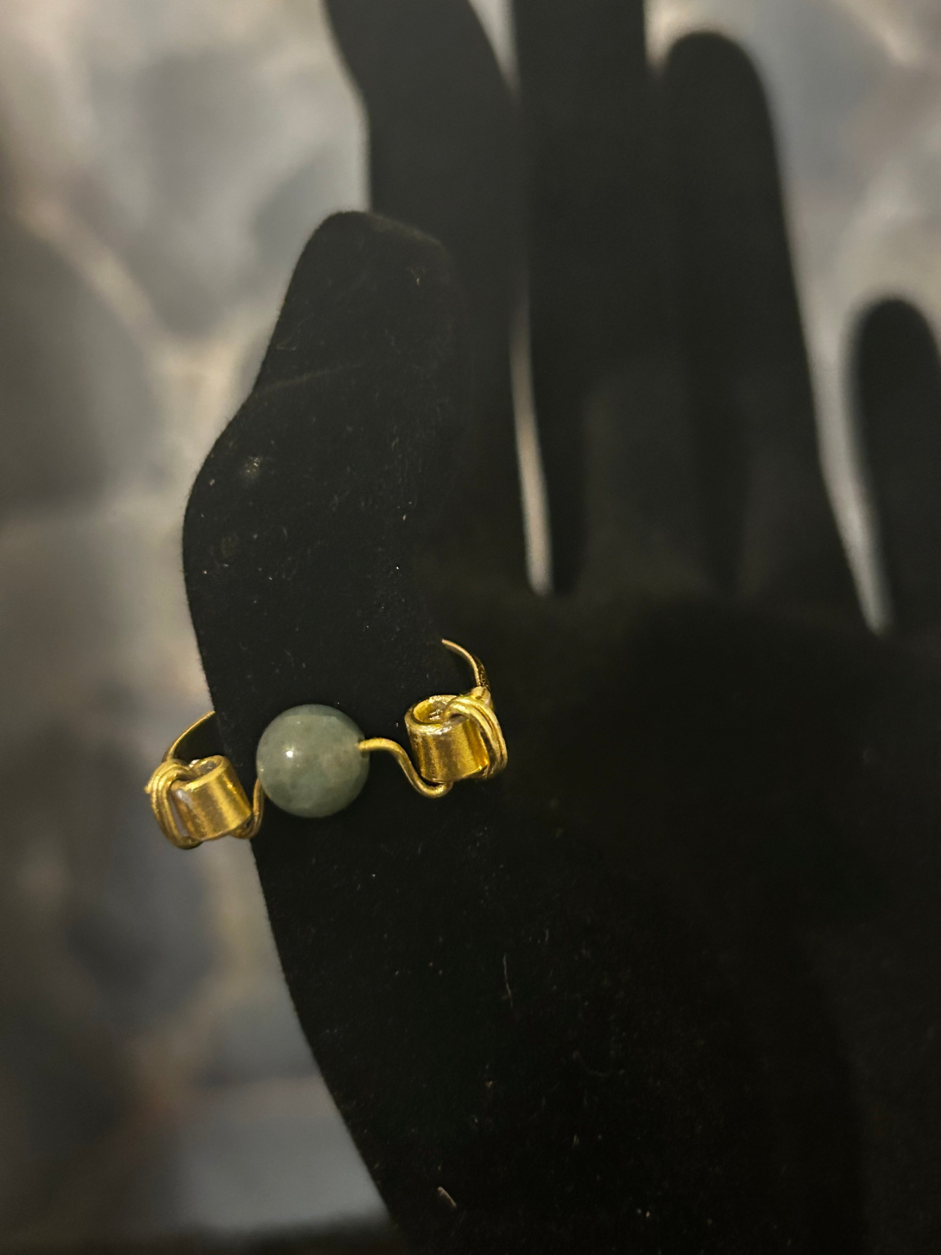 Indian Agate Grace Ring – Gold Wire Wrap