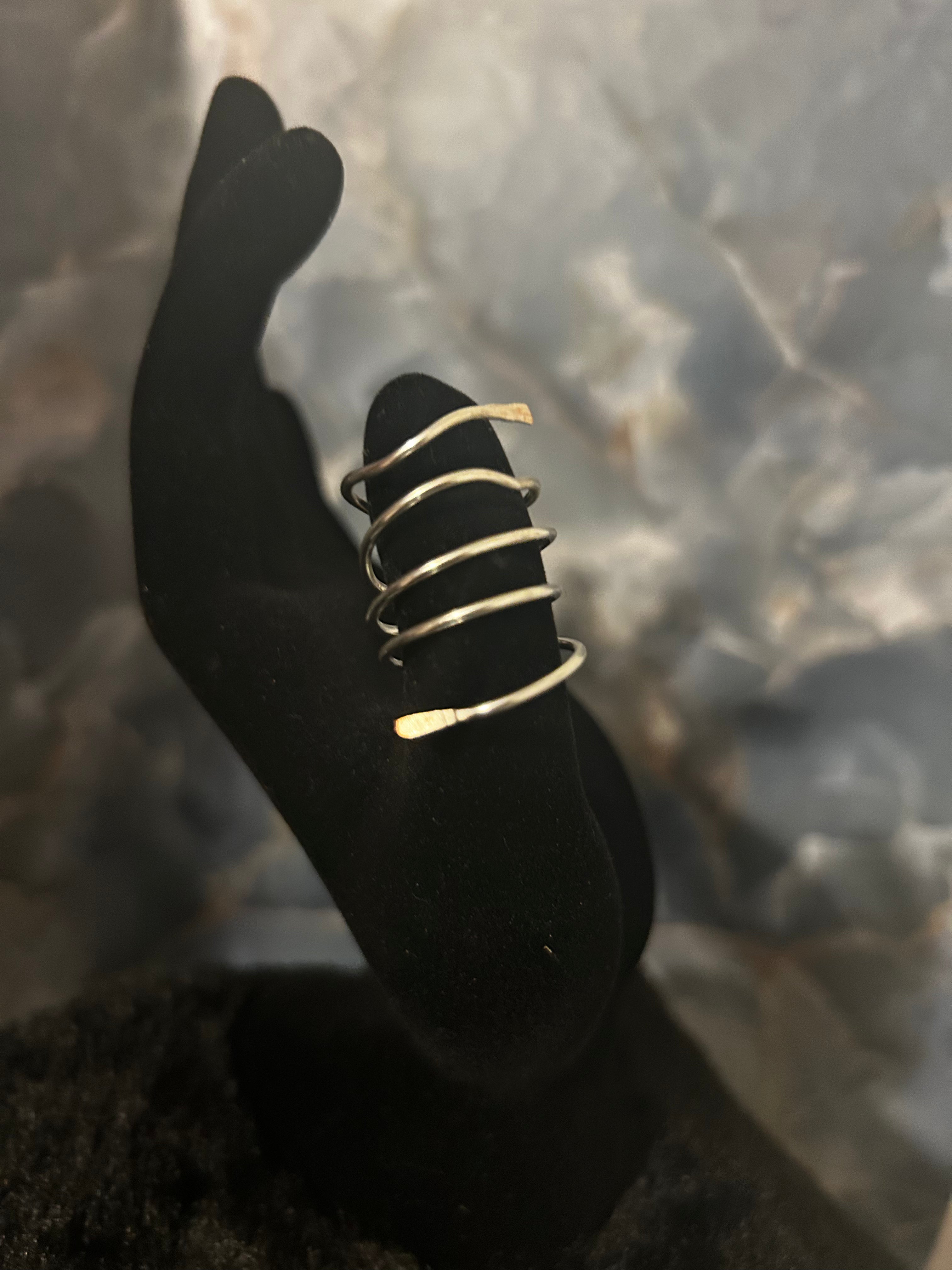 Grace Spiral Ring – Silver Coil Design