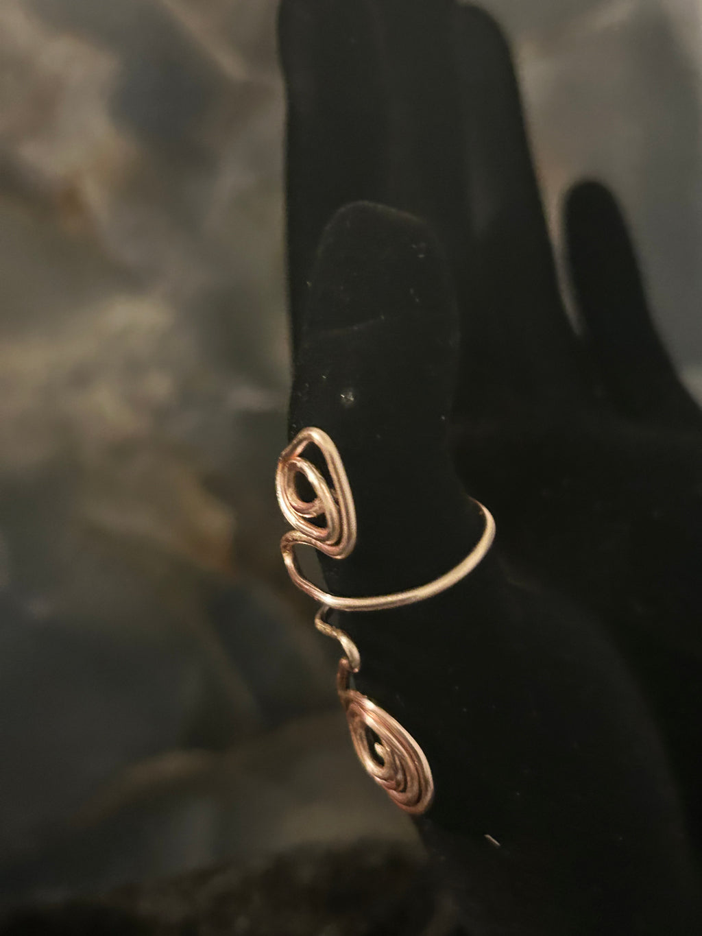 Rose Grace Ring – Artistic Spiral Wire Design