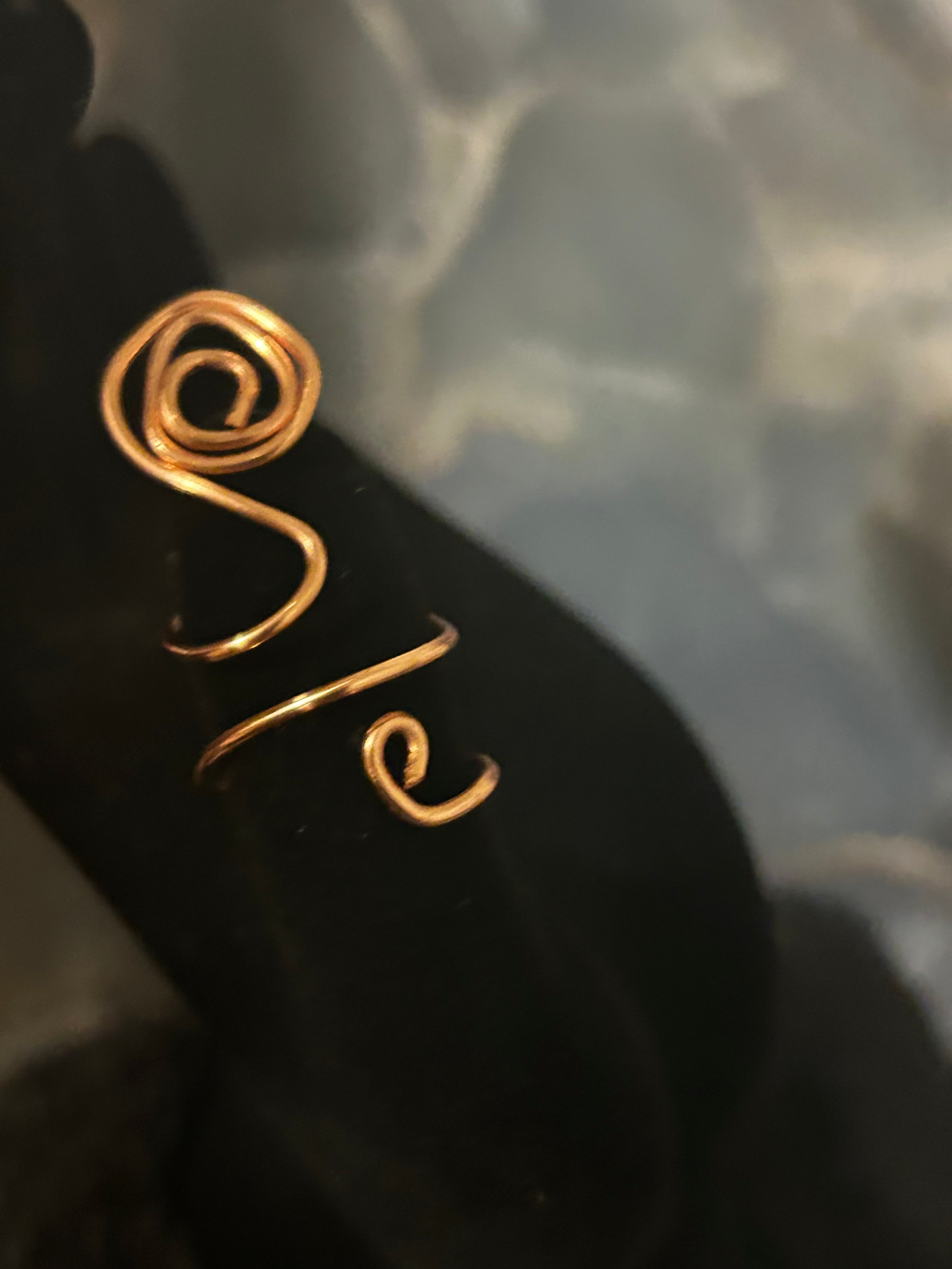 Copper Flow Ring – Spiral Wire Design