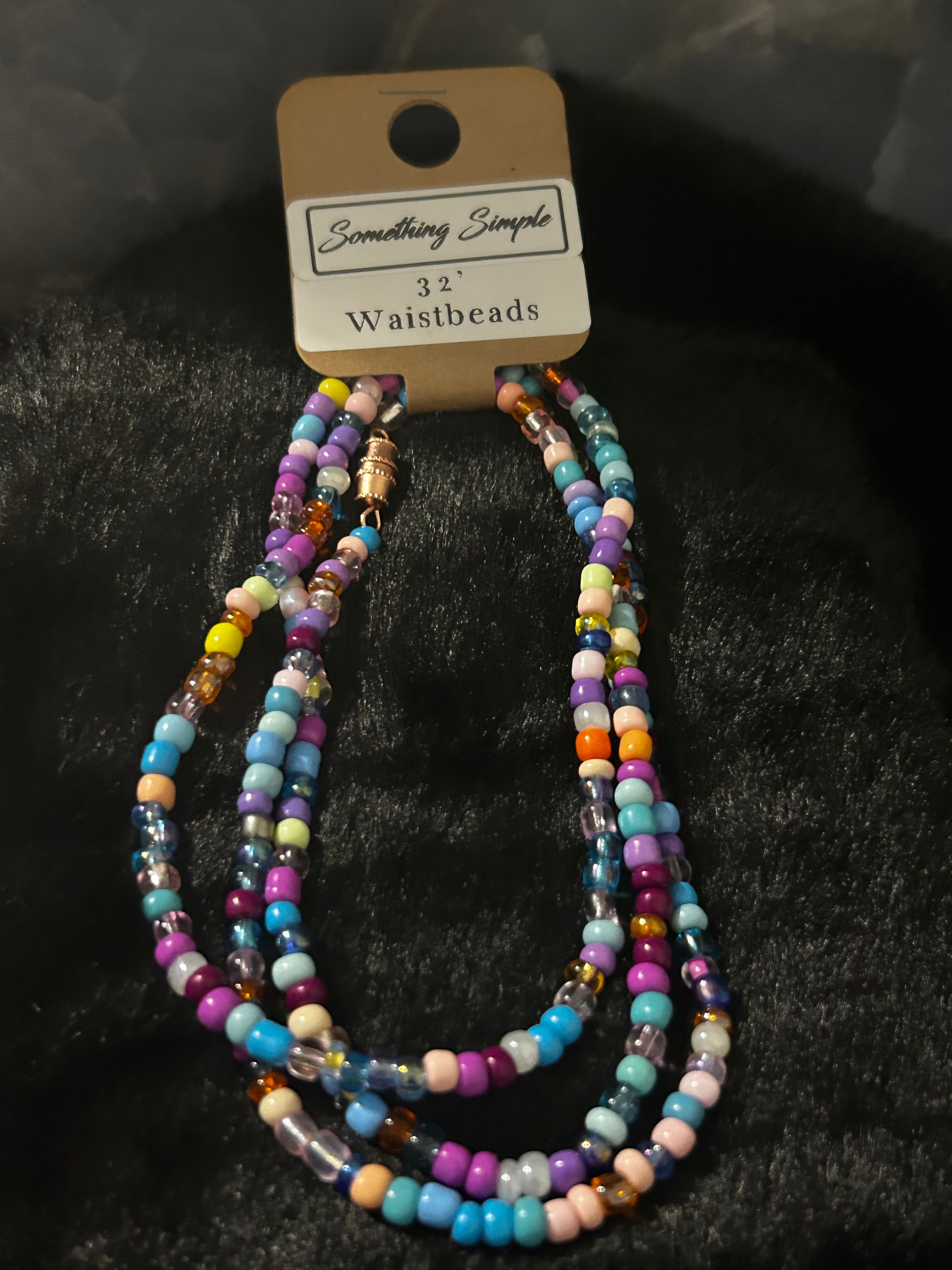 Rainbow Affirmation Waistbeads – Multicolor Joy & Intention