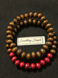 Root & Flame Wood Bead Bracelets