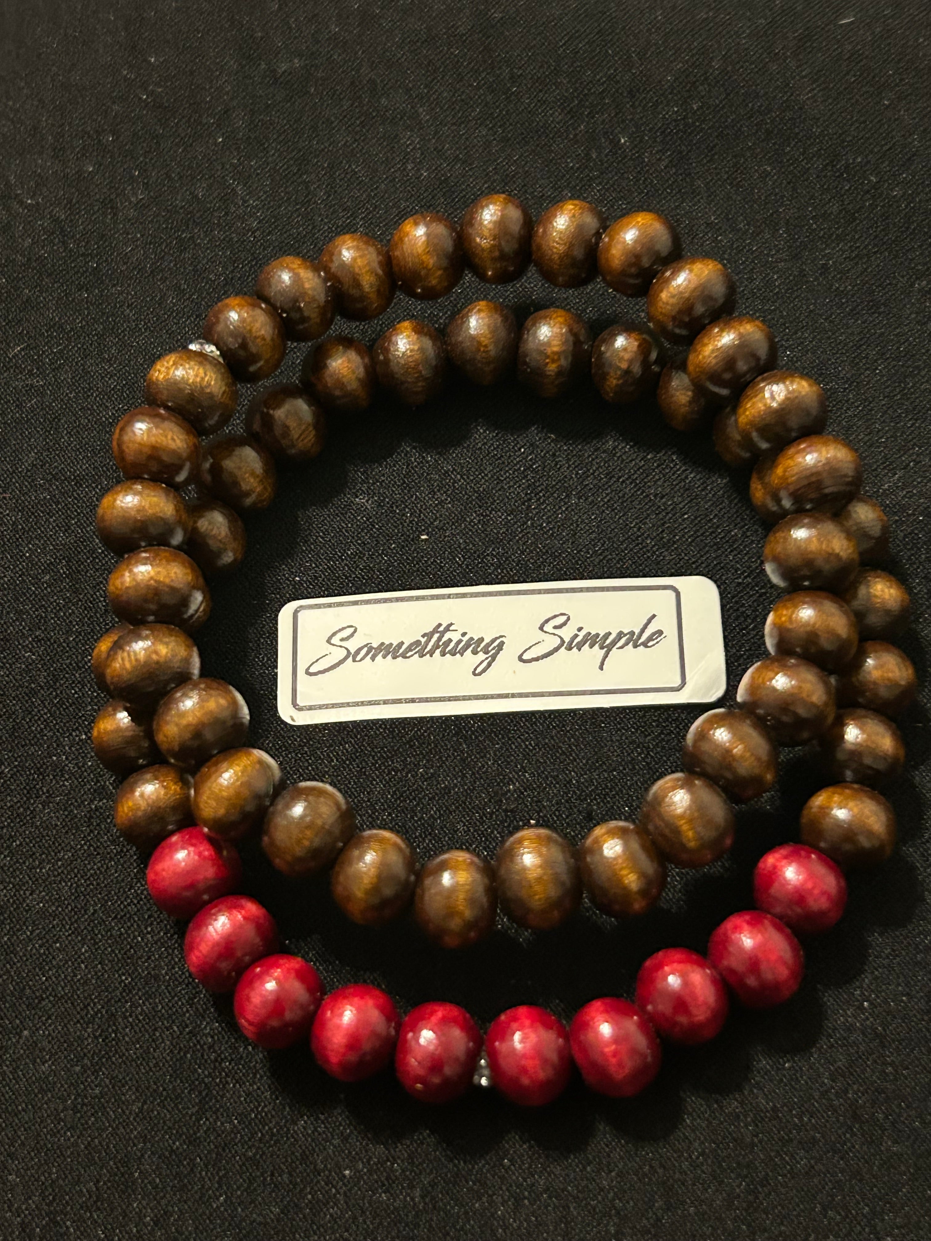 Root & Flame Wood Bead Bracelets