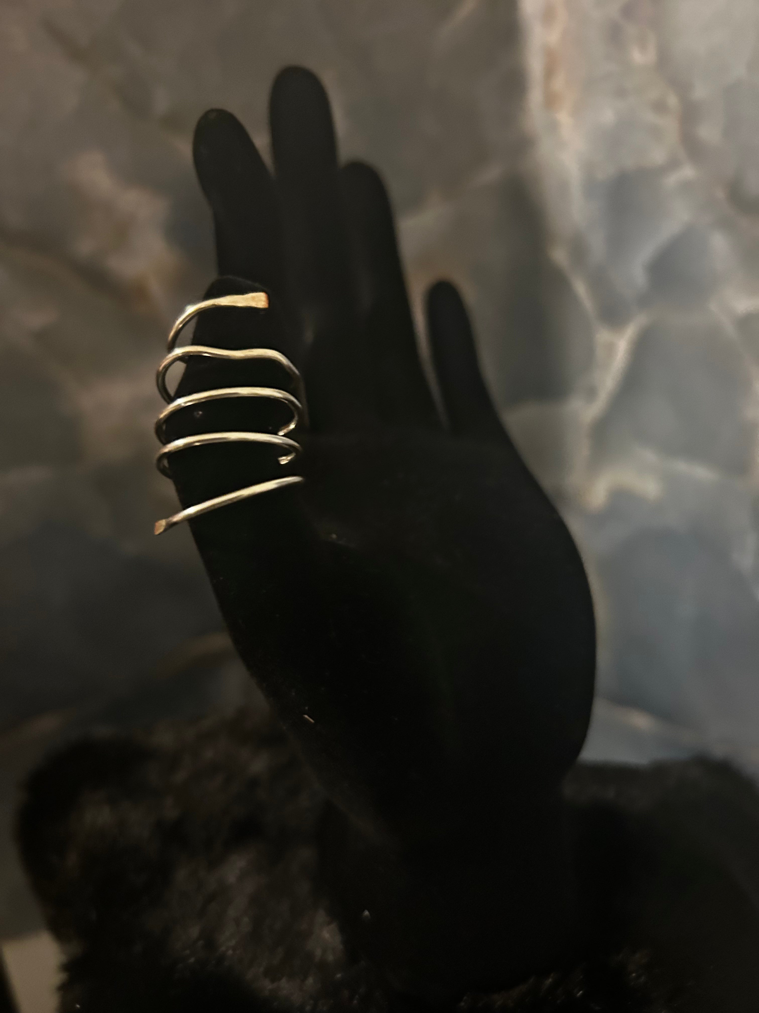 Grace Spiral Ring – Silver Coil Design