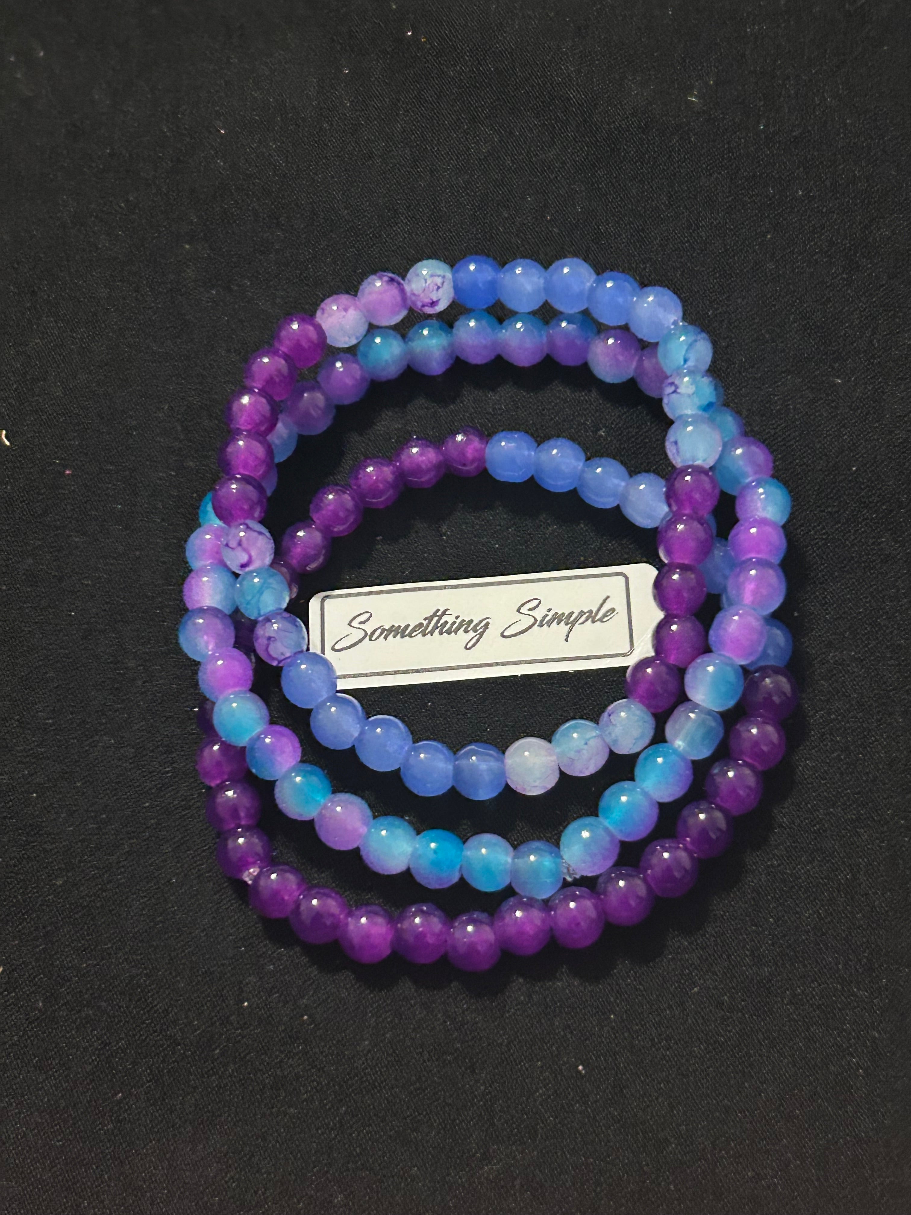 Trinity Glass Bead Bracelets