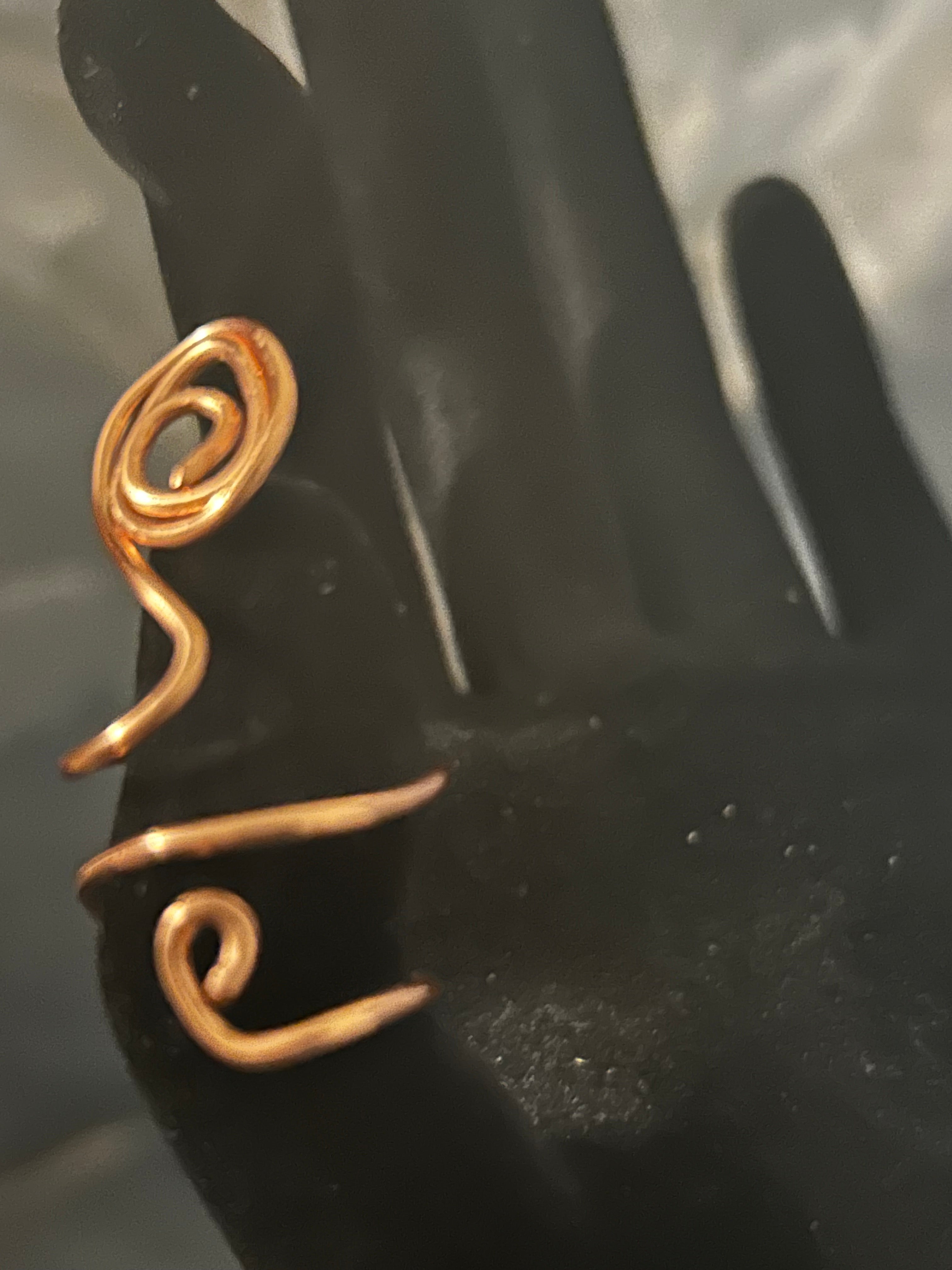 Copper Flow Ring – Spiral Wire Design