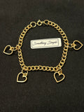 Gold Heart Charm Bracelet