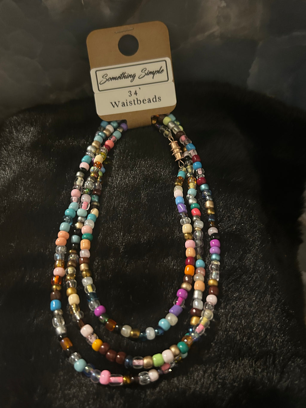 Trinity Radiance – 34” Waist Beads (Single Strand)