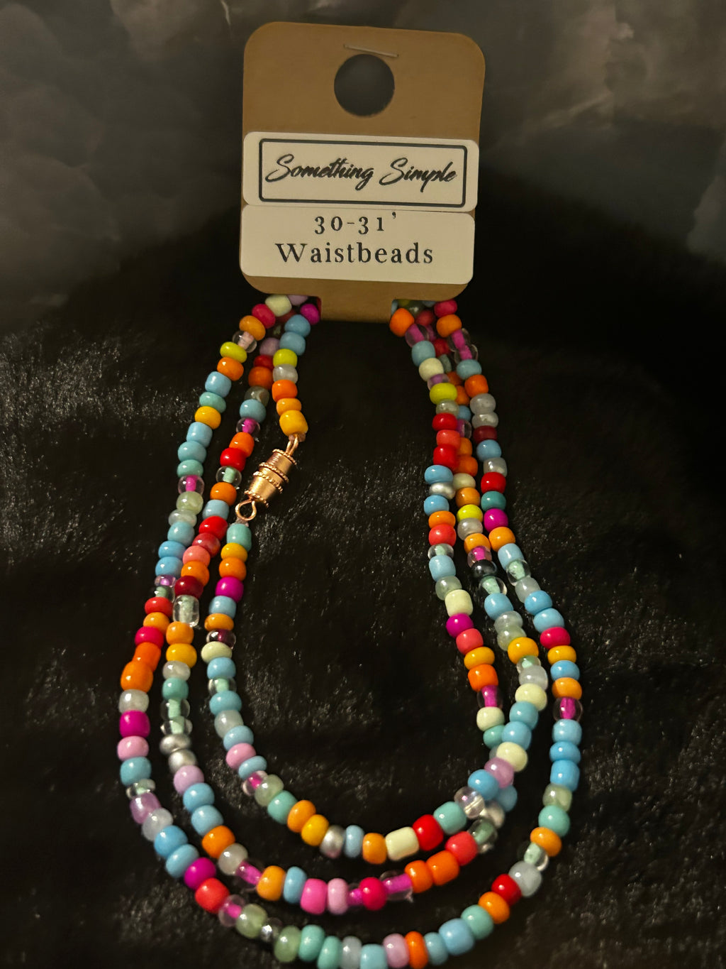 Sacred Spectrum – 30–31” Waist Beads with Clasp