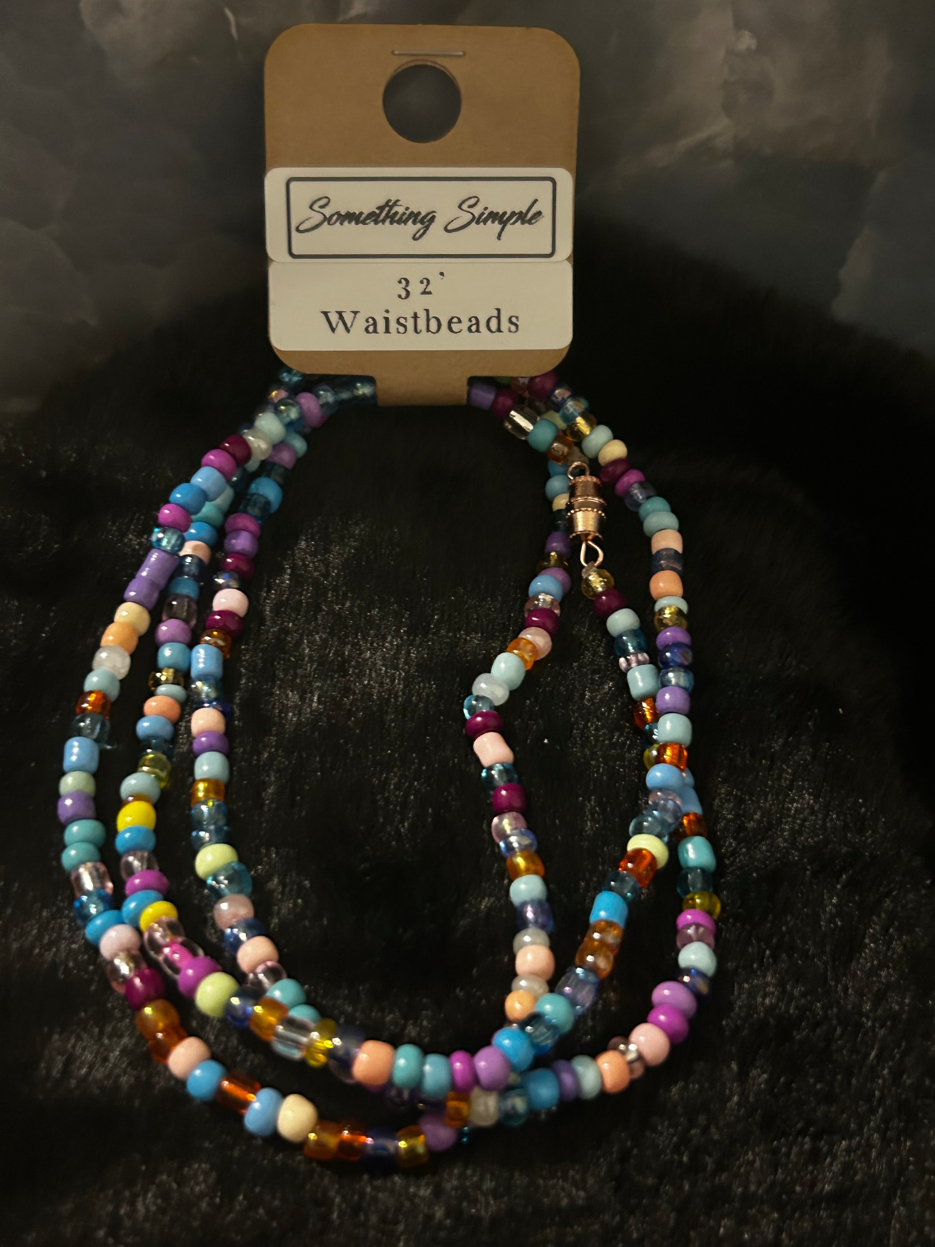 Multicolor Waistbeads – 32” Strand of Joy & Intention