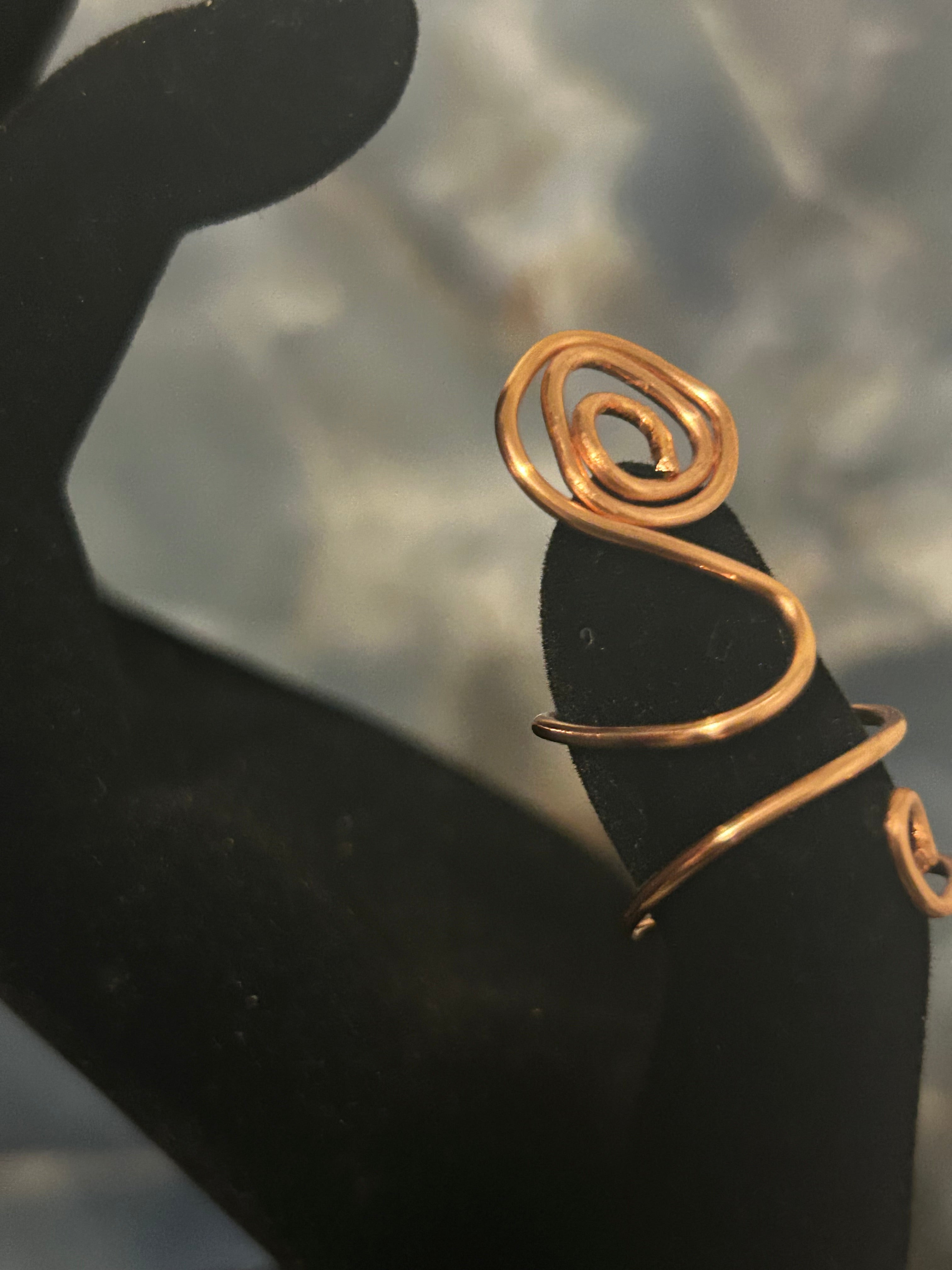 Copper Flow Ring – Spiral Wire Design
