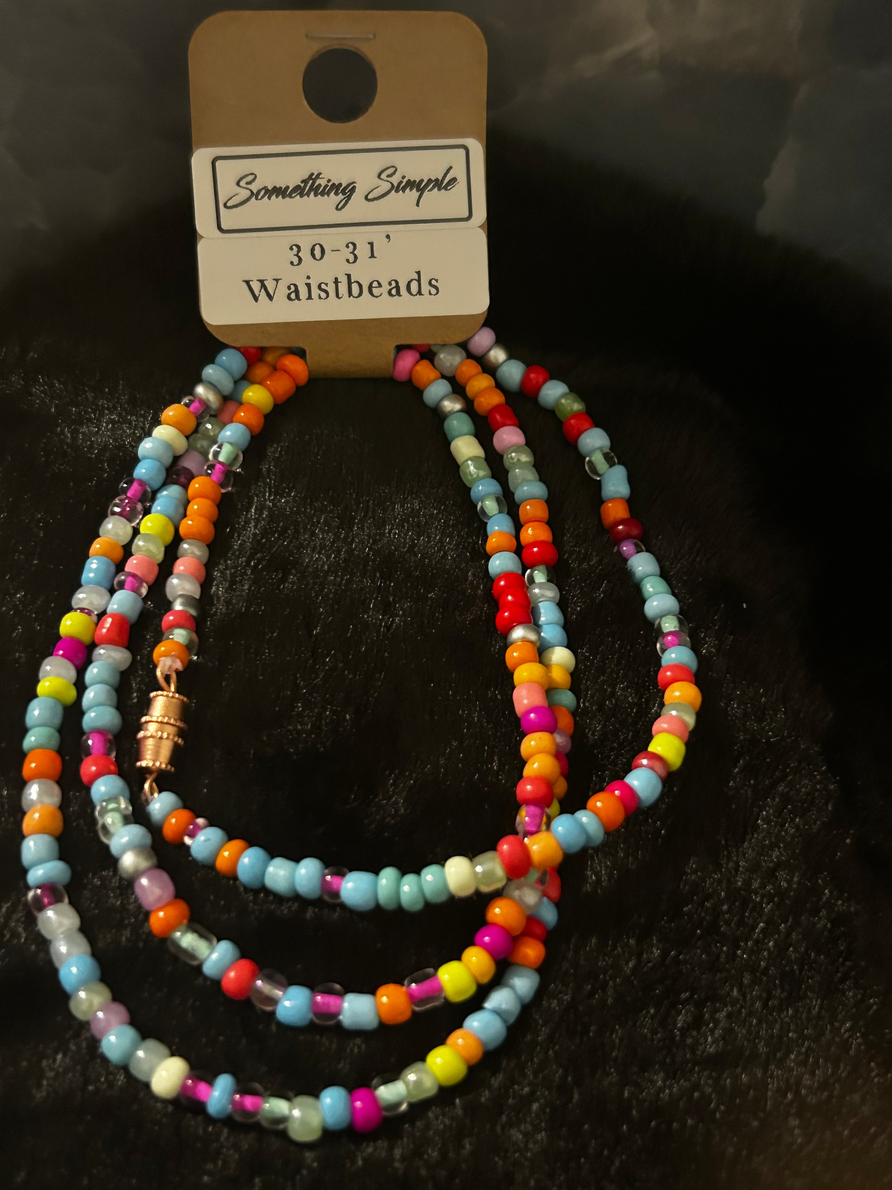 Rooted Radiance – 30–31” Waist Beads with Clasp