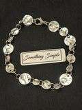 Hammered Silver Disc Bracelet
