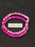 Rosé Radiance Glass Bead Bracelets