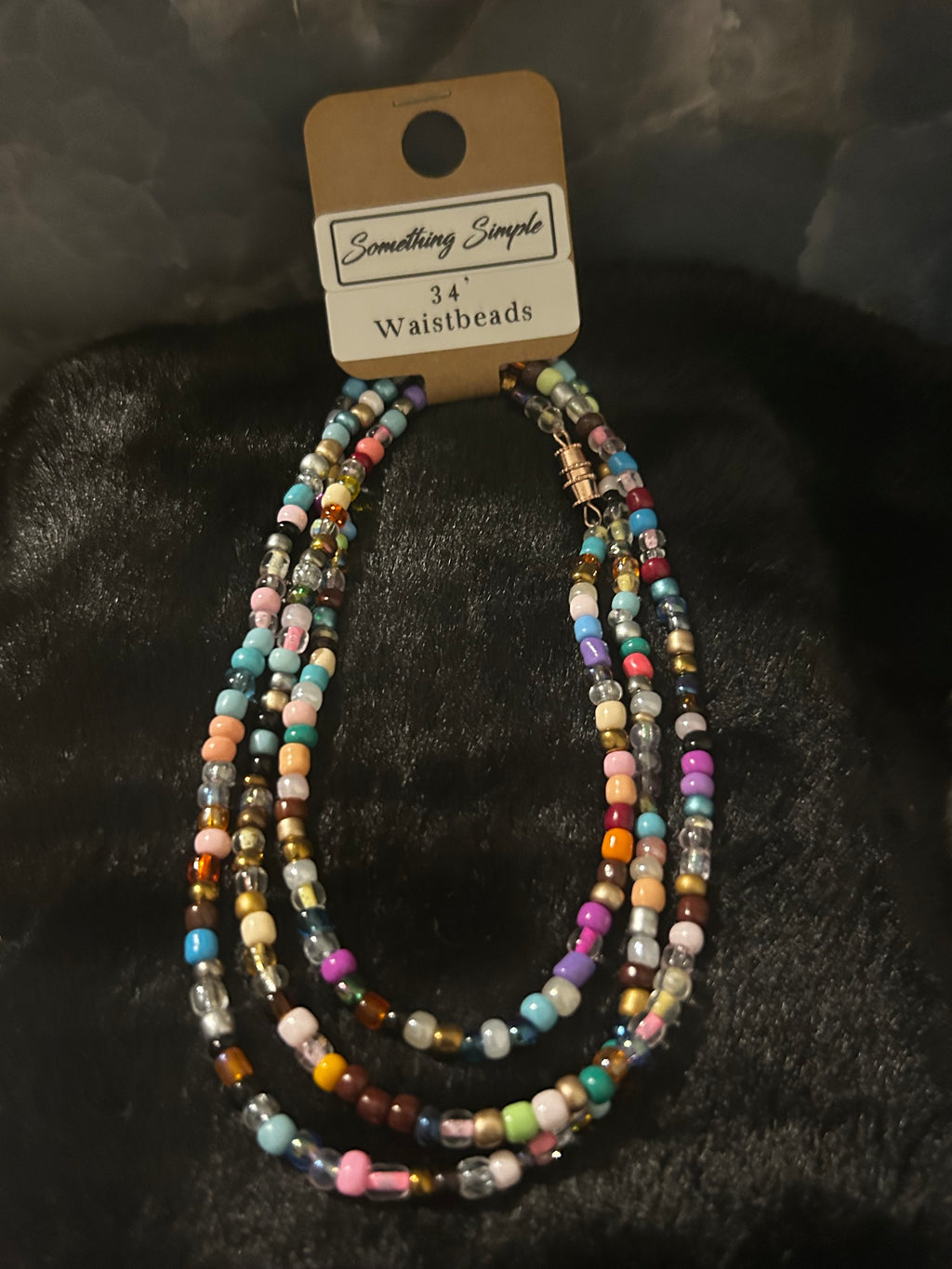 Trinity Radiance – 34” Waist Beads (Single Strand)