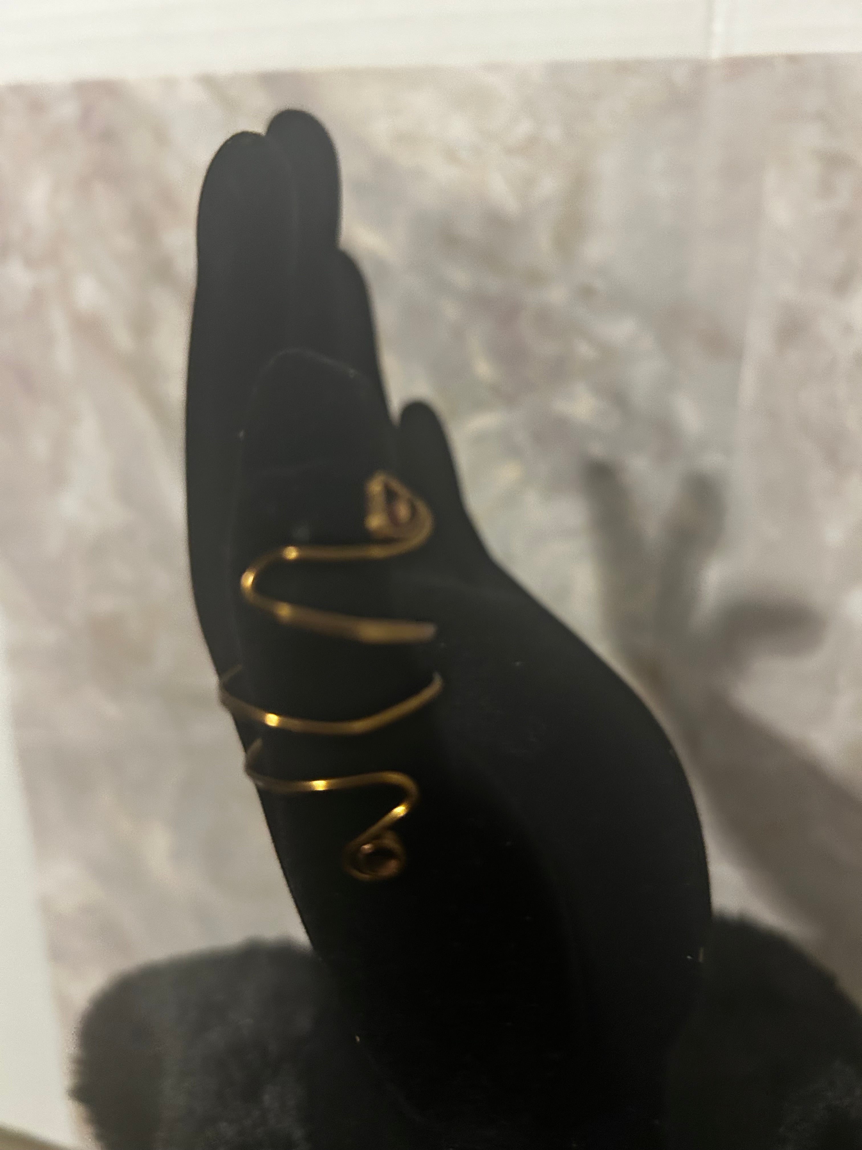 Antique Bronze Flow Ring – Artistic Spiral Wire Design