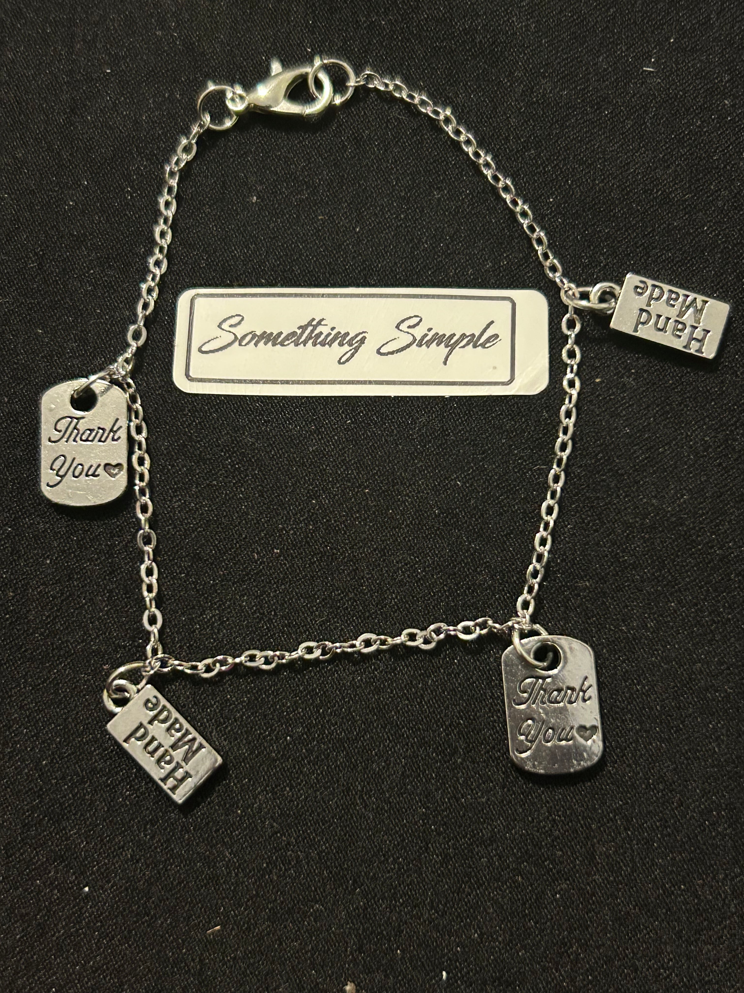 Handmade & Thank You Charm Bracelet
