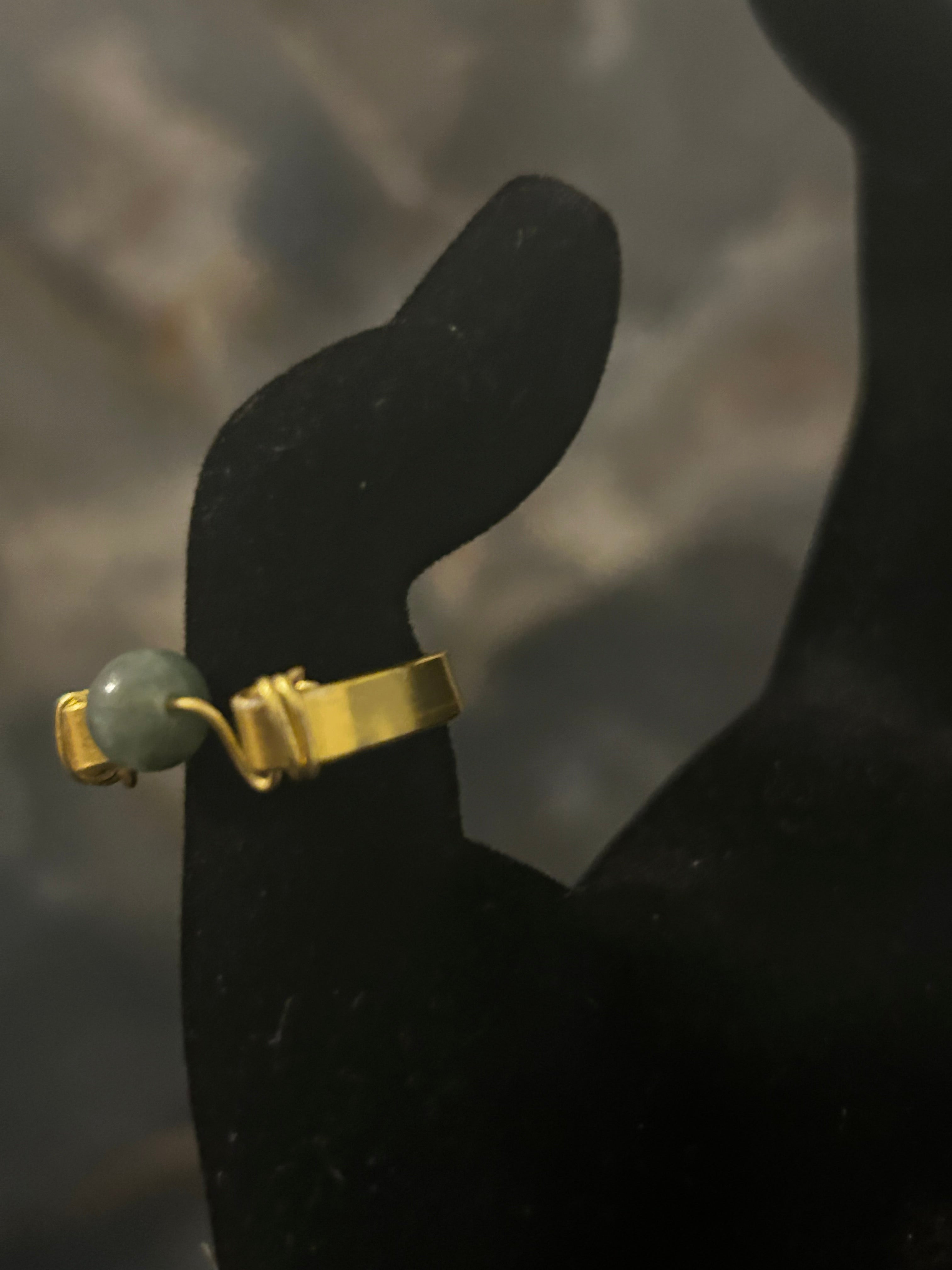 Indian Agate Grace Ring – Gold Wire Wrap