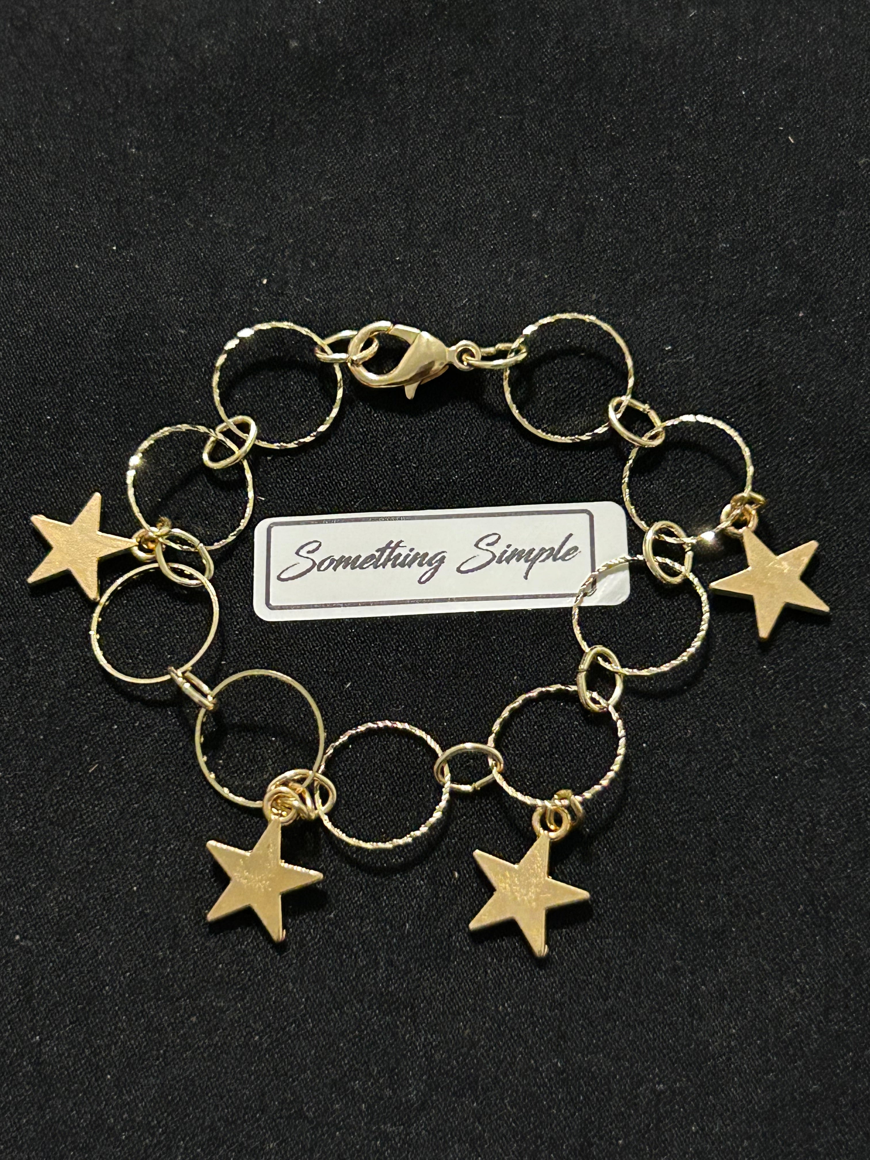 Gold-Toned Star Charm Bracelet
