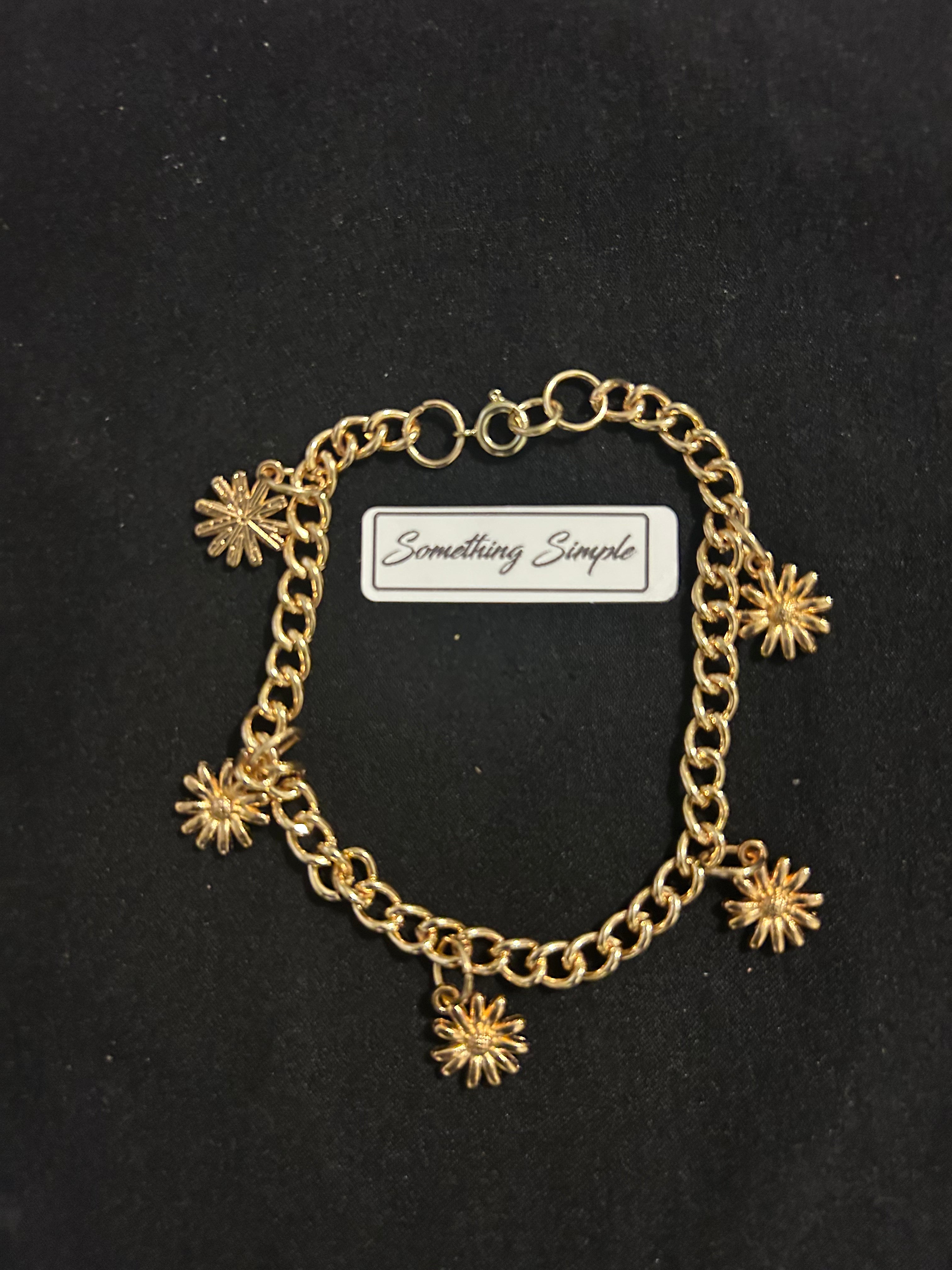 Gold Sun Charm Bracelet
